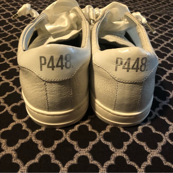 🛑Sold🛑Womens White Lace Sheer Bow Sz 37 /US 7 Italy - Picture 9 of 13